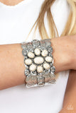 Southern Eden - White Bracelet Paparazzi