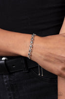 Slide On Over - Silver Bracelet Paparazzi