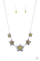 Wallflower Wonderland - Yellow Necklace Paparazzi