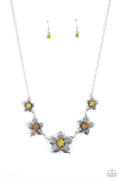 Wallflower Wonderland - Yellow Necklace Paparazzi