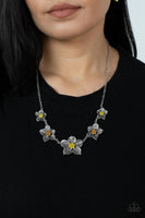 Wallflower Wonderland - Yellow Necklace Paparazzi