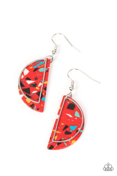 Flashdance Fashionista - Red Earrings Paparazzi