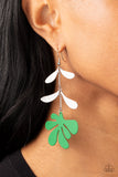 Palm Beach Bonanza - Green Earrings Paparazzi
