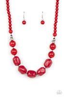 Ten Out of TENACIOUS - Red Necklace Paparazzi