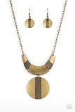 Metallic Enchantress - Brass Necklace Paparazzi