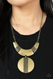 Metallic Enchantress - Brass Necklace Paparazzi