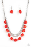 Pumped Up Posh - Red Necklace Paparazzi