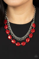 Pumped Up Posh - Red Necklace Paparazzi