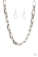 Motley In Motion - Silver Necklace Paparazzi