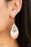 Tranquil Trove - Rose Gold Earrings Paparazzi