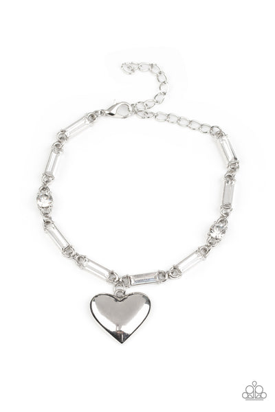 Sweetheart Secrets - White Bracelet Paparazzi