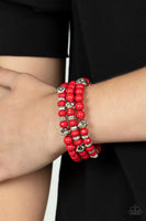 Vibrant Verve - Red Bracelet Paparazzi