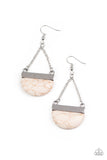 Mesa Mezzanine - White Stone Earrings Paparazzi