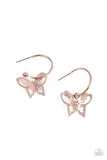 Butterfly Freestyle - Rose Gold Earrings Paparazzi