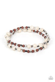 Backcountry Beauty - White Bracelet Paparazzi