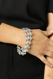 Eiffel Tower Tryst - White Bracelet Paparazzi