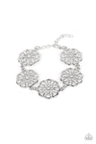 Blooming Bling - White Bracelet Paparazzi