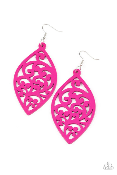 Coral Garden - Pink Earrings Paparazzi