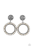 Playfully Prairie - White Earrings Paparazzi