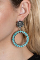 Playfully Prairie - Blue Earrings Paparazzi