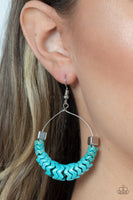 Capriciously Crimped - Blue Earrings Paparazzi