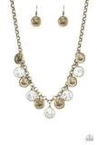 Spot On Sparkle - Brass  Necklace Paparazzi