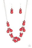 Botanical Banquet - Red Necklace Paparazzi