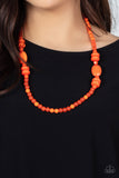 Tropical Tourist - Orange Necklace Paparazzi