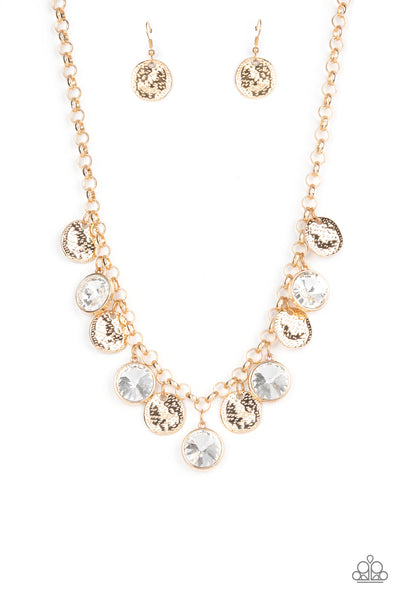 Spot On Sparkle - Gold Necklace Paparazzi