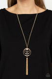 Spiraling Sparkle - Gold Necklace Paparazzi