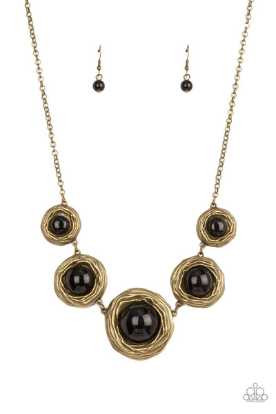 The Next NEST Thing - Brass Necklace Paparazzi