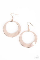 Urban Eclipse - Rose Gold Earrings Paparazzi