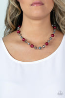 Decked Out Dazzle - Red Necklace Paparazzi