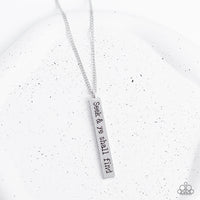 Matt 7:7 - Silver Necklace Paparazzi