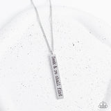 Matt 7:7 - Silver Necklace Paparazzi