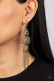 Eastern Elegance - Brass Earrings Paparazzi