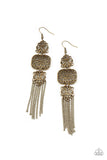 Eastern Elegance - Brass Earrings Paparazzi