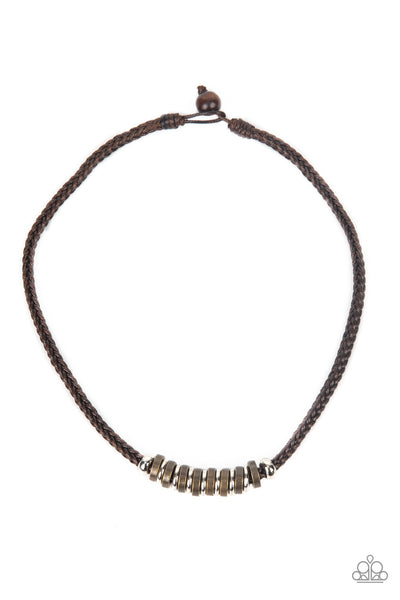 Primitive Prize - Brown Necklace Paparazzi