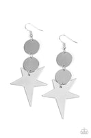 Star Bizarre - Silver Earrings Paparazzi