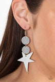 Star Bizarre - Silver Earrings Paparazzi