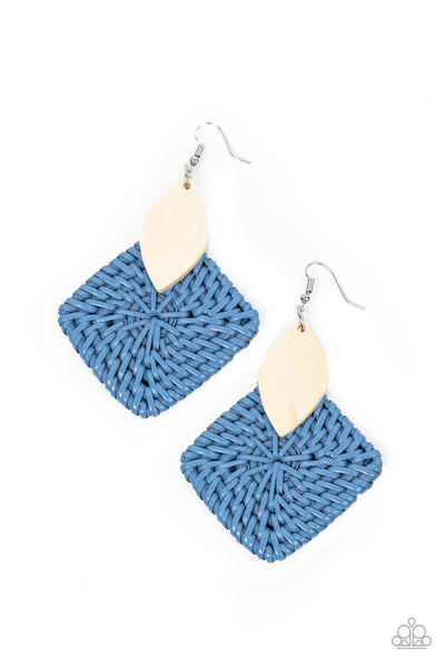 Sabbatical WEAVE - Blue Earrings Paparazzi