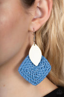 Sabbatical WEAVE - Blue Earrings Paparazzi