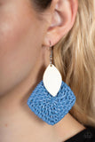 Sabbatical WEAVE - Blue Earrings Paparazzi