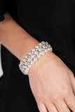 Eiffel Tower Elegance - White Bracelet Paparazzi