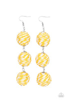 Laguna Lanterns - Yellow Earrings Paparazzi