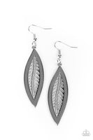 Leather Lagoon - Silver Earring Paparazzi