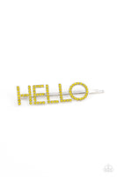 Hello There - Yellow Hair Clip Paparazzi