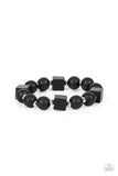 Timber Trendsetter - Black Wooden Bracelet Paparazzi