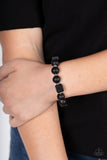 Timber Trendsetter - Black Wooden Bracelet Paparazzi