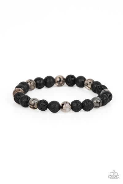 Molten Mogul - Black Men's Urban Bracelet Paparazzi